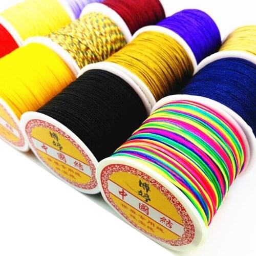 10Meters/lot 1.0mm Nylon Cord Thread Chinese Knot Macrame Cord Bracelet Braided String DIY Tassels Beading String Thread