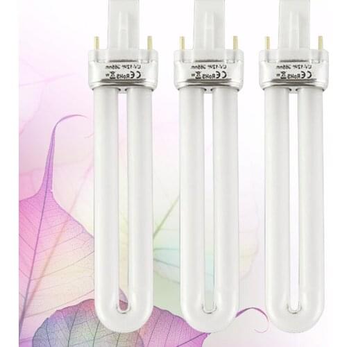 3Pcs 5.3 Inches Professional Nail Dryer Tube Replacement U-shape 12W Nail Dryer Nail Art UV Dryer Lamp Light Tube for Manicu