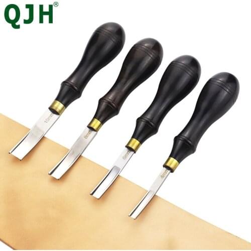 4/6/8/10mm DIY Leather Craft Edge Trimming Tool Sandalwood Wide Shovel Blade Leather Edge Drumming Artifact Drum Leather Tools