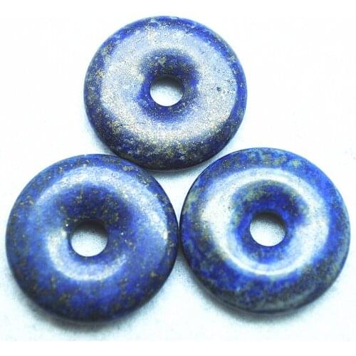 5pcs nature lapis lazuli stone pendants donut shape round shape 30mm for women pendants making jewelry accessories amazonite