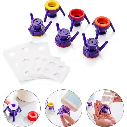 6Pcs Inverted Bottle Cap Holder Shampoo Bracket Leak-proof Cover Stand Gadget