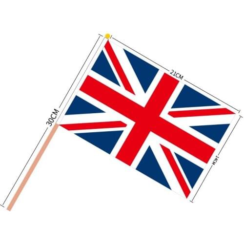 Free shipping UK hand flag with 14cm*21cm waving the flag Britain hand flag