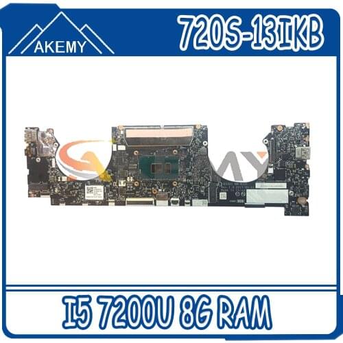 Akemy DS321 NM-B331 Motherboard For Lenovo IdeaPad 720S-13IKB Laptop Motherboard CPU I5 7200U 8G RAM 100% Tests Work