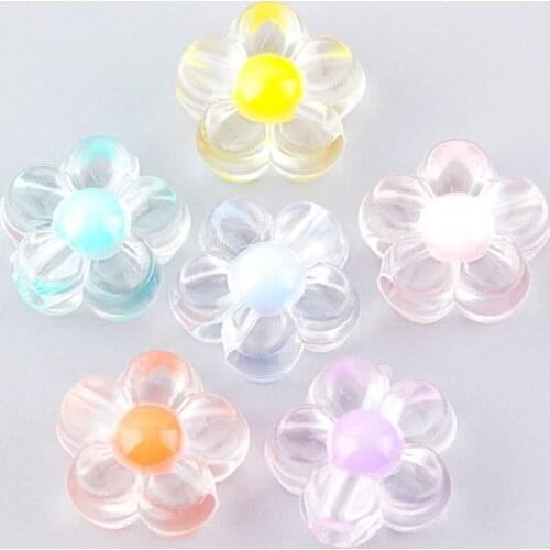 DIY Jewelry Accessory Acrylic Flower Spacer Blossom Bead Bracelet Making
