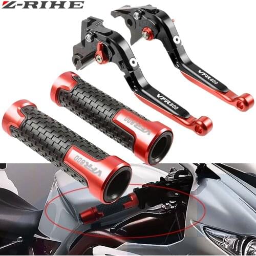 For Honda VFR800 2002-2004 VFR800/F 2002-2017 VFR800VTEC Motorcycle CNC Adjustable Foldable Brake Clutch Lever Handle Grips