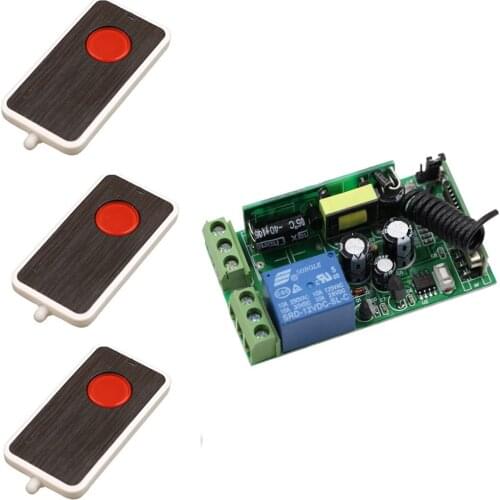 Hot Sale AC85V-250V RF Wireless Remote Control System Smart Home Control Receiver & 3*Transmitters RF Radio Remote Control