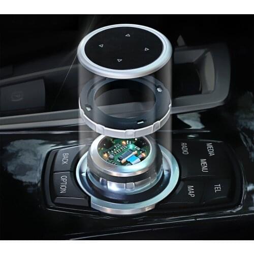 IDrive Car Multimedia Buttons Cover M Emblem Stickers for BMW X1 X3 X5 X6 F30 E90 E92 F10 F18 F11 F07 GT Z4 F15 F16 F25 E60 E61