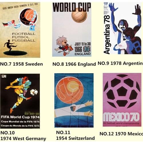 Carnival Night Football World Cup Poster 30X42 CM Vintage Kraft Paper HD Inkjet Printing Art Set Wall Sticker Home Decoration