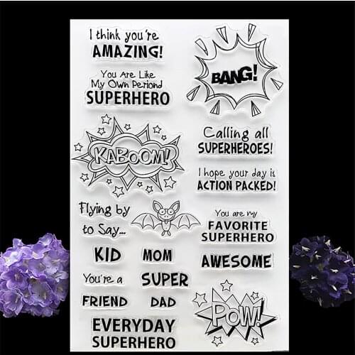 Short Phrase Transparent Silicone Stamp Clear Transparent Stamp Seal DIY Scrapbooking Photo Album Decoration