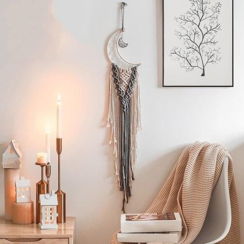 Creative Bohemian Chic Macrame Wall Hanging Tapestry Novelty Woven Living Room Bedroom Wall Decor Stylish Home Decoration