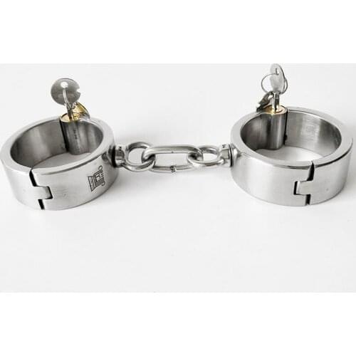 Stainless Steel Metal Handcuffs For Sex Adult Games Bdsm Bondage Handcuffs Slave Restraints Torture Tools Sex Toys For Couples