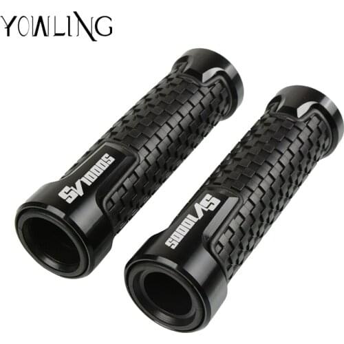 Motorcycle Hand Grips 7/8" 22mm CNC Aluminum Rubber Gel Handle Grip for suzuki SV1000 SV K8 SV1000S K3 K4 K5 K6 K7 2003-2008