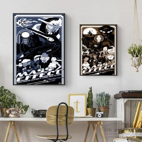 Mass Effect Cartoon Comic Art Canvas Art Print Painting Modern Wall Picture Home Decor Bedroom Decorative Posters No Frame