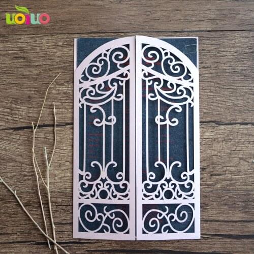 Gate design Invitations Cards laser cut Wedding Invitation Cards with Envelopes Blank inside card Seal