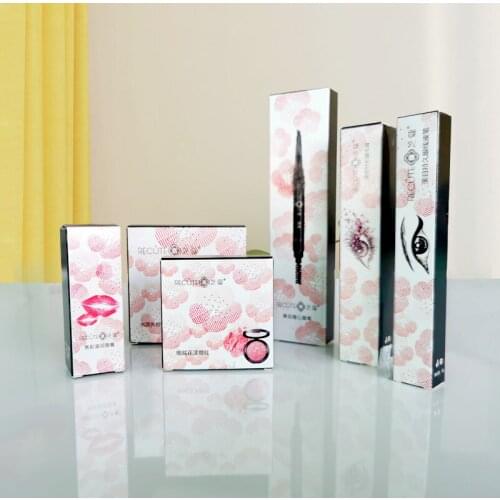 Professional custom make-up cosmetics skin care paper packaging box lipstick paper box eye shadow and eyebrow pencil box