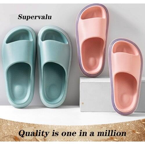 Bathroom Non-slip Slippers Soft EVA Indoor Slide Sandals Thick Sole Casual Fashion Beach Unisex Platform Ladies Indoor Shoes