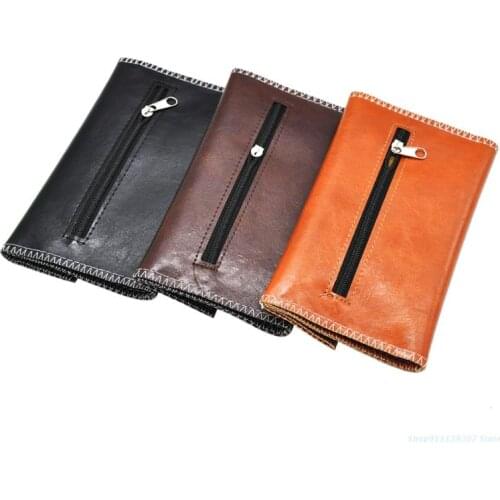 C5AD Tobacco Bag PU Leather Portable Cigarette Rolling Pipe Pouch Travel Storage Bags Wallet Paper Holder Smoking Accessories