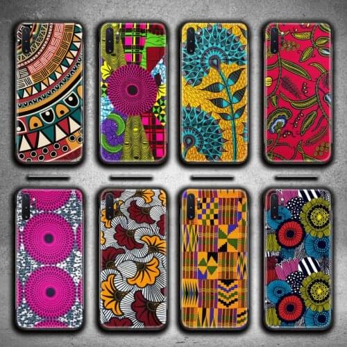 African Style Fabric Print Phone Case For Samsung Galaxy Note20 ultra 7 8 9 10 Plus lite M51 M21 M31S J8 2018 Prime