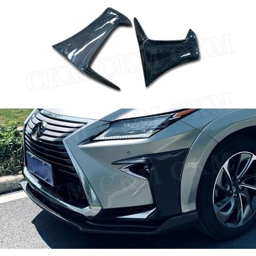 Carbon Fiber / FRP Front Bumper Foglamp Air Vent Trim Covers Sill Canards For Lexus RX300 RX450H 2016-2020 Car Styling