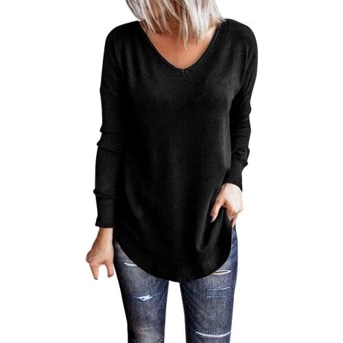 Sexy Backless Tops Women T-shirts Casual V Neck Solid Cross Strap Slim Long Sleeve T-Shirt Female Black Pullovers Tee Autumn New