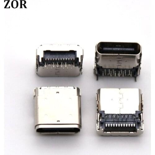 1pcs 12Pin 24Pin SMT Socket Connector Micro USB Type C 3.1 Female Placement SMD DIP PCB design DIY high current charging