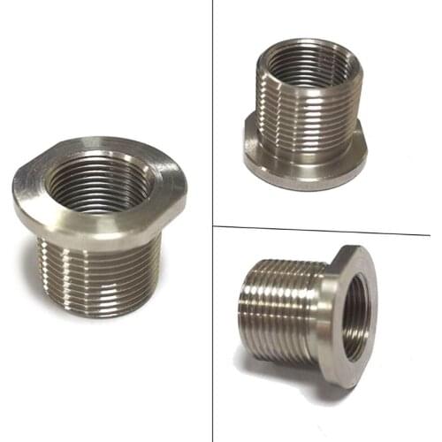 1 Pc Muzzle Car Oil Fuel Filter Threaded Adapter Suppressor Stainless Steel Titanium Tube Barrel 1/2-28 ID to 5/8-24-OD