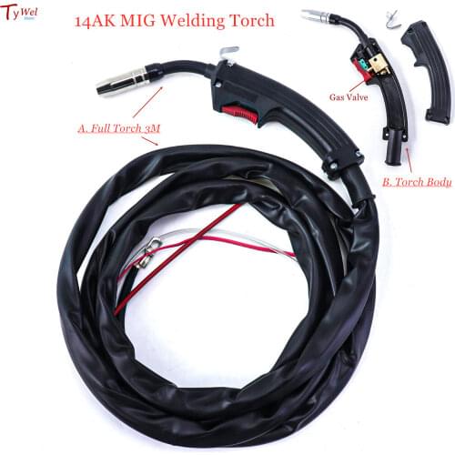 Valve Integrated 15AK MIG Welding Torch MIG Torch MAG Welding Gun Air Cooled 14AK Torch