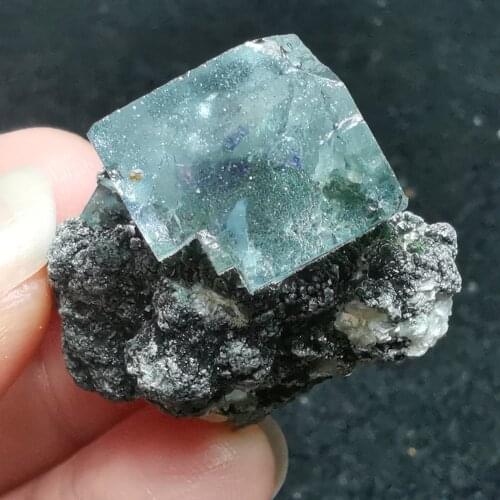 15gTransparentes Fluorit, mineralische Steindekoration Heilenergie Geologie Lehre Kristall Quarz Edelsteine Kollektion Ornamente