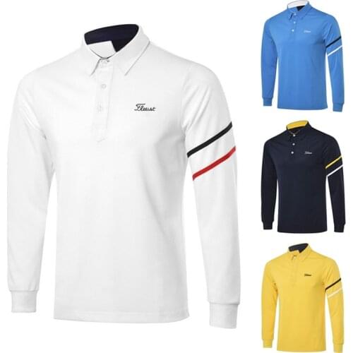 2021 Golf clothing mens autumn long sleeve outdoor sports leisure plol shirt golf wear