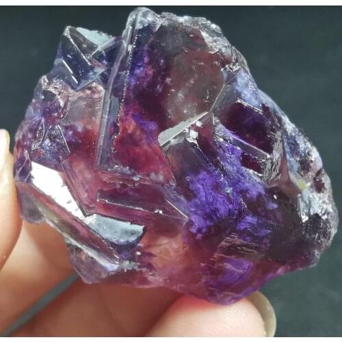 28.1gNatural dark purple Fluorite Crystal Mineral aura healing original stone teaching specimen QUARTZ GEM home decoration