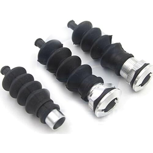 2Pcs RC Boat Model Aluminium Fittings and Rubber Bellows Radio Box Seals Ideal for Servo Push Rod Seal To Rudder Parts
