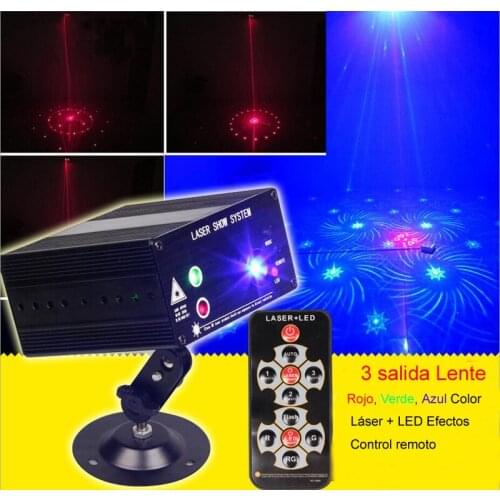 3 Salida Nuevo 48 Gobos efectos discoteca Luz Laser Rojo Verde Azul Luces Lasers iluminacion dj efectos para fiestas y eventos