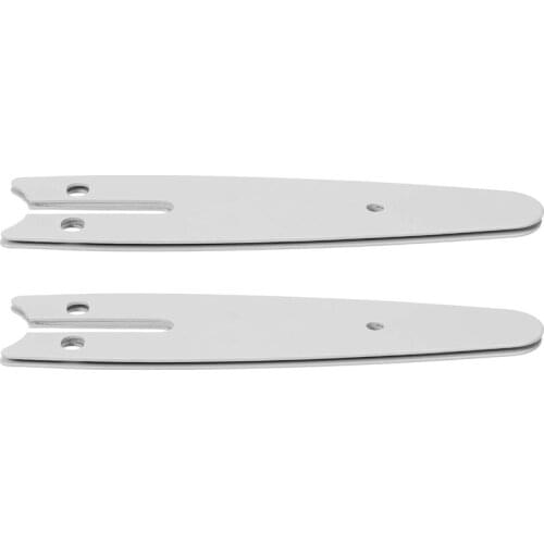 HLZS-2 Pieces 4 Inch Mini Chainsaw Guide Plate Replacement Guide Bar for 4 Inch Electric Chainsaw Parts Accessories