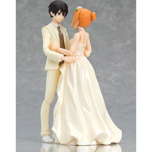 15cm Anime Gift Joint Movable Doll Hand-Made Model Cute Bride And Groom Wedding Doll