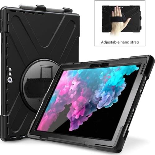 Case for Microsoft Surface Pro 7 /Pro 6/Pro 5/Pro 4 Shockproof Case Protective Rugged Cover Case Pen Holder Shoulder Hand Strap