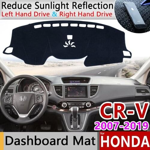 For Honda CRV 2007~2019 Anti-Slip Mat Dashboard Cover Pad Sunshade Dashmat Protect Car Carpet Accessories CR-V 2008 2010 2012