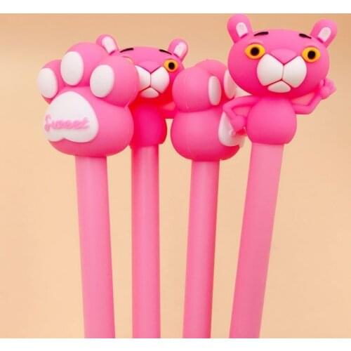 Ellen Brook 1 Pieces Kawaii Cute Cartoon Sweet Pink Panther School Office Supplies Stationery Gel Pen Creative Gift