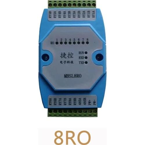Isolated RS485 data acquisition module 8RO 8 Road relay output module Modbus RTU communication for Signal acquisition control