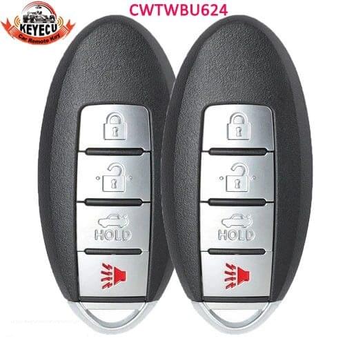KEYECU 2 Replacement Remote Control Key Fob for Infiniti QX56 2008-2010 CWTWBU624