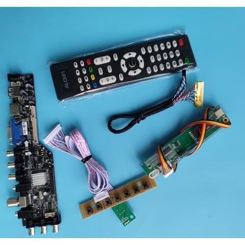 Kit For LP150X06-A2 1024x768 digital panel USB VGA AV TV DVB-T DVB-T2 Display LED driver remote HDMI controller board screen