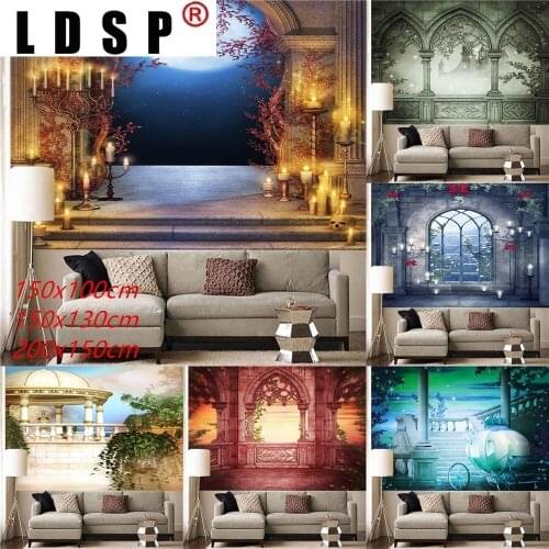LDSP Arch Natural Landscape Tapestry Hanging Covering Rugs Background Cloth Beach Mat Blanket Art Bedroom Living Home Decor