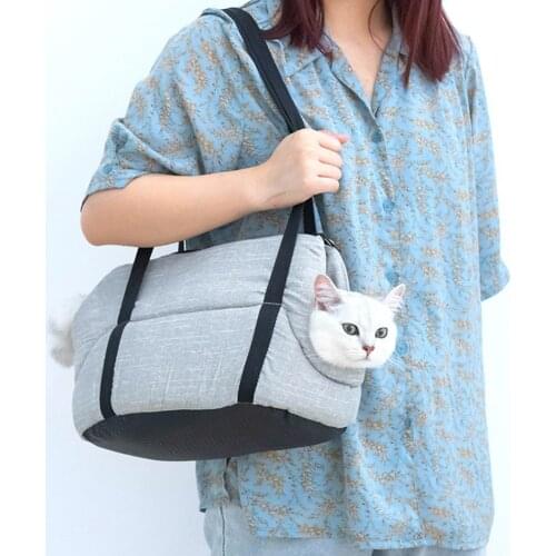 Zipper Outdoor Pet Cat Carrier Handbag Shoulder Effective Anti Slip Bottom Kitten Carrying Bag Backpack Pet Product