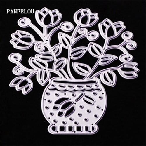 PANFELOU Easter Lush pot Scrapbooking DIY album cards paper die metal craft stencils punch cuts dies cutting