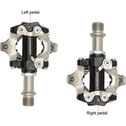 1 Set Aluminium Alloy Self-locking Pedals High-strength Rust-proof Adjustable Tension System Clipless Pedals for Mountain Bike