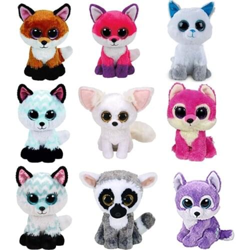 New Big Eyed Fox Plush Kids Stuffed Animals Toys For Children Gifts 15CM/25CM
