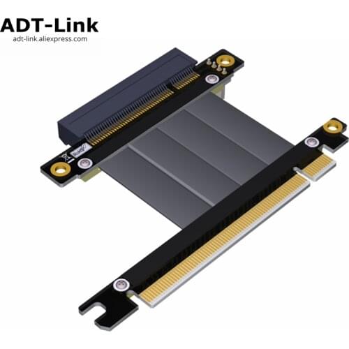 PCI-E x16 to x8 Extension 16x PCIe 3.0 Riser For NVMe SSD ADT-link gen3 64G/bps PCI express 3.0 x8 x16