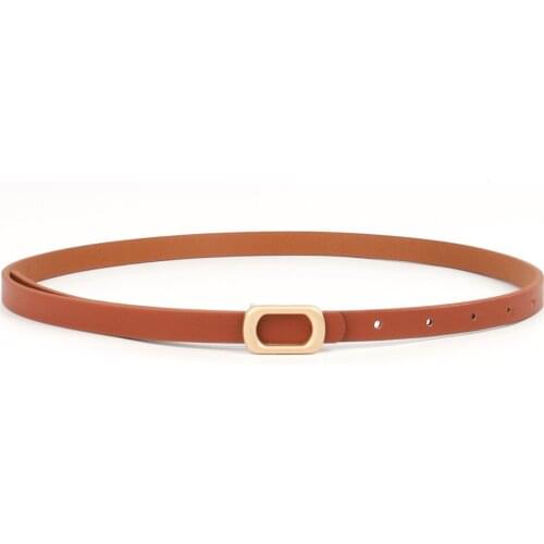 1.3cm wide Skinny PU Leather belts For ladies Square Yakin Sliding Buckle Sliding Adjustable ceinture For Jeans dress