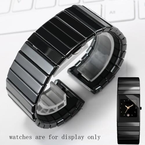 High Quality Ceramic watchband 27mm 35mm black strap Replacement belt for Black Diamond series mens bracelet
