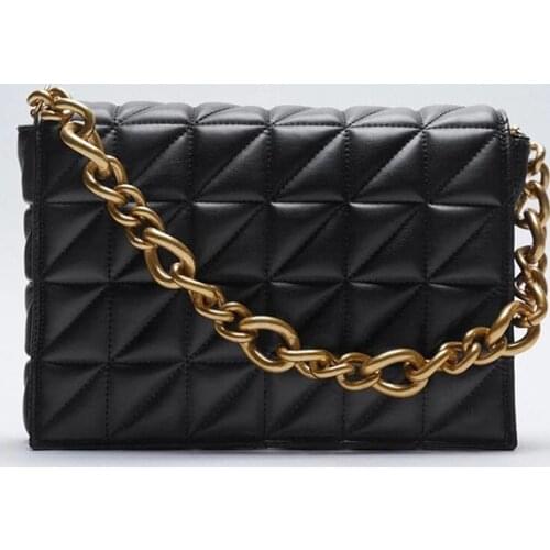 Luxury Brand Rhombus Womens Chain Shoulder Crossbody Bags Pu Leather Small Flap Bag Shoulder Armpit Bag Lady Handbags Clutch