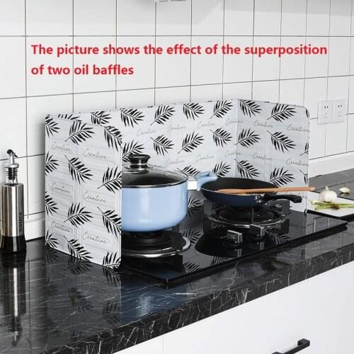 Aluminum Protection Screen Foldable Kitchen Hob Gas Stove Deflector Frying Pan Oil Splash Protection Screen Kitchen Accessories
